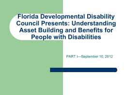 Asset Development Strategies - National Disability Institute