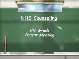NHS Counseling - Sheboygan Area School District
