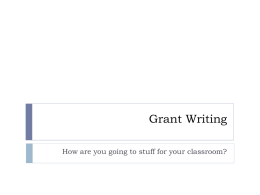 Grant Writing - University of Hartford