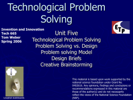 Technological Problem Solving
