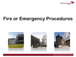 Fire or Emergency Procedures - Edinburgh Napier University