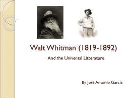 Walt Whitman (1812-1892)