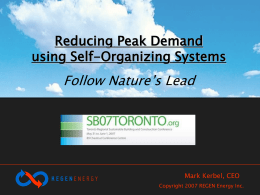 Reducing Peak Demand using Self