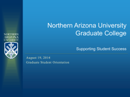 Northern Arizona University Graduate College Creating