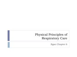 Physical Principles of Respiratory Care