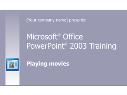 PowerPoint 2003 Training