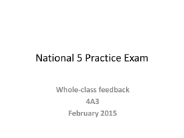 National 5 Practice Exam