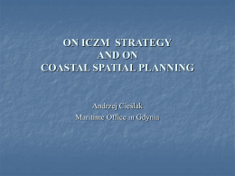 ICZM STRATEGY / SPATIAL PLANNING OF SEA AREAS