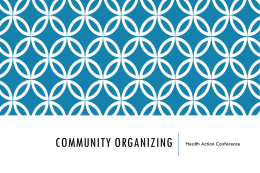 Community organizing