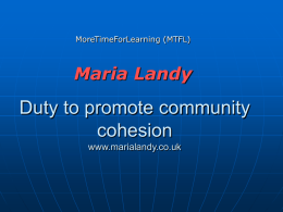 Duty to Promote community cohesion