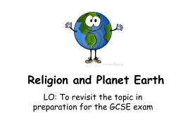 Religion and Planet Earth
