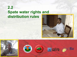 Spate water rights and distribution rules