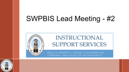 SWPBIS Lead Meeting
