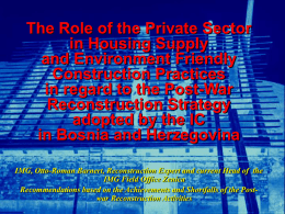 The Role of the Private Sector in Housing Supply and