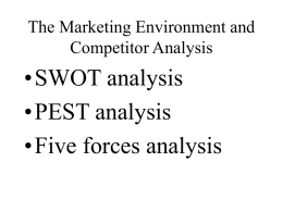The Marketing Environment and Competitor Analysis