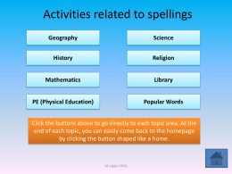 Activities related to spellings