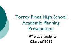Torrey Pines High School High School Four Year Plan