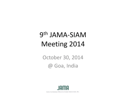 VSSB/FCAI-JAMA Meeting