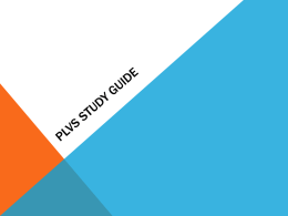 Plvs Study Guide