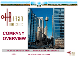 About Offsite Human Resources