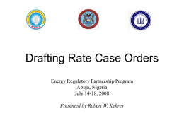 Drafting Rate Case Orders - National Association of