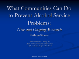What Communities Can Do to Prevent Alcohol Service