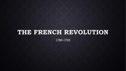 The French Revolution - Hackettstown School District