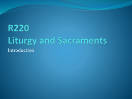 R220 Liturgy and Sacraments