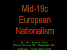 Mid-19c European Nationalism