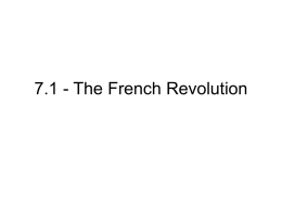 7.1 - The French Revolution