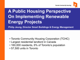 TCHC Renewables - Toronto Atmospheric Fund