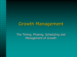 Growth Management - College of Architecture, Planning