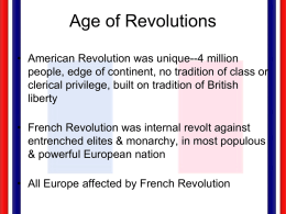 The French Revolution & Napoleon