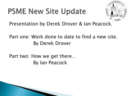 PSME New Site Update
