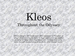 Kleos Throughout the Odyssey
