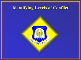 Identifying Levels of Conflict