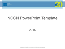 NCCN PowerPoint Template