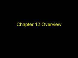 Chapter 12 Overview - Independent School District 196