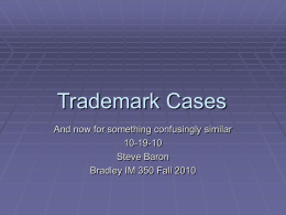 Trademark Cases - Bradley University