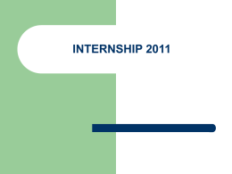 INTERNSHIP 2008 - CCS Internship