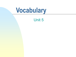 Vocabulary - Duke of Definition