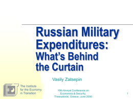 Performance-oriented defence budgeting: a Russian perspective