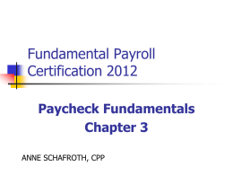 Fundamental Payroll Certification