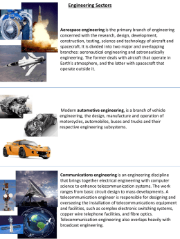 Aerospace Automotive Communications Electrical/electronic