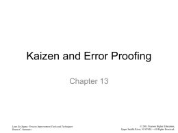 Kaizen and Error Proofing
