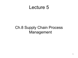 Ch.1 Enterprise Resource Planning and Supply Chain Managment