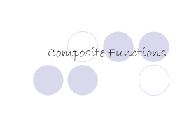 Composite Functions - Foothill Technology High School