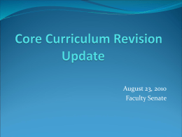 Core Curriculum Revision - Columbus State University