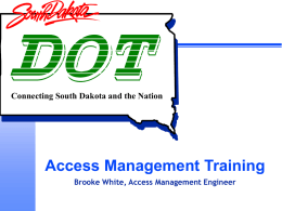 SD99-01 Highway Access Management