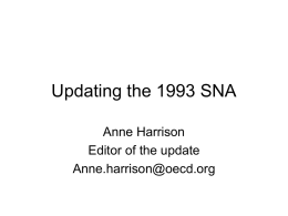 Updating the 1993 SNA